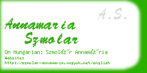 annamaria szmolar business card